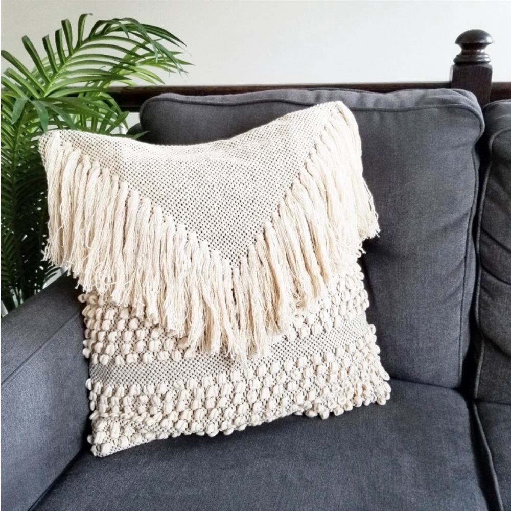 Fringe Southwestern Accent Pillow